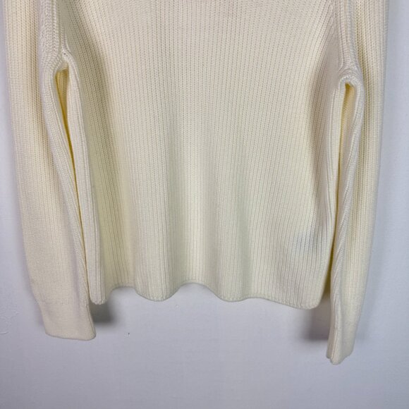 J. McLaughlin Rupert Sweater Chunky Shawl Collar Cream Ivory Size XL EUC - Picture 4 of 11